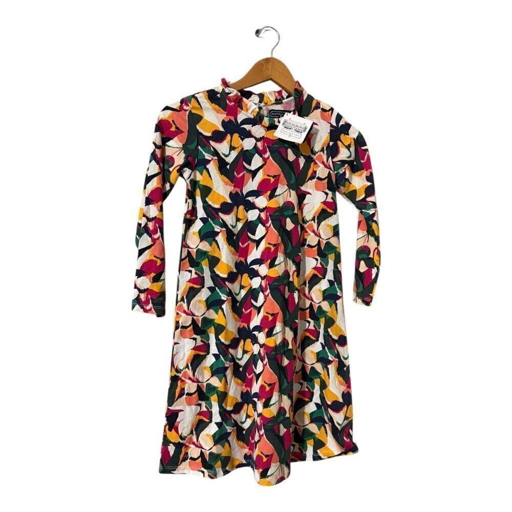 Duffield Lane Girls Sz 14 Janie Party Dress Colorful Abstract Print Long Sleeve